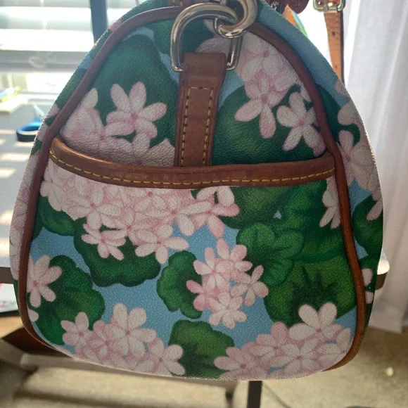 Dooney & Bourke Blue and Green Satchel Bag - Picture 4 of 11